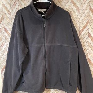 Columbia Mens Full Zip Fleece Jacket dark gray/black size XL